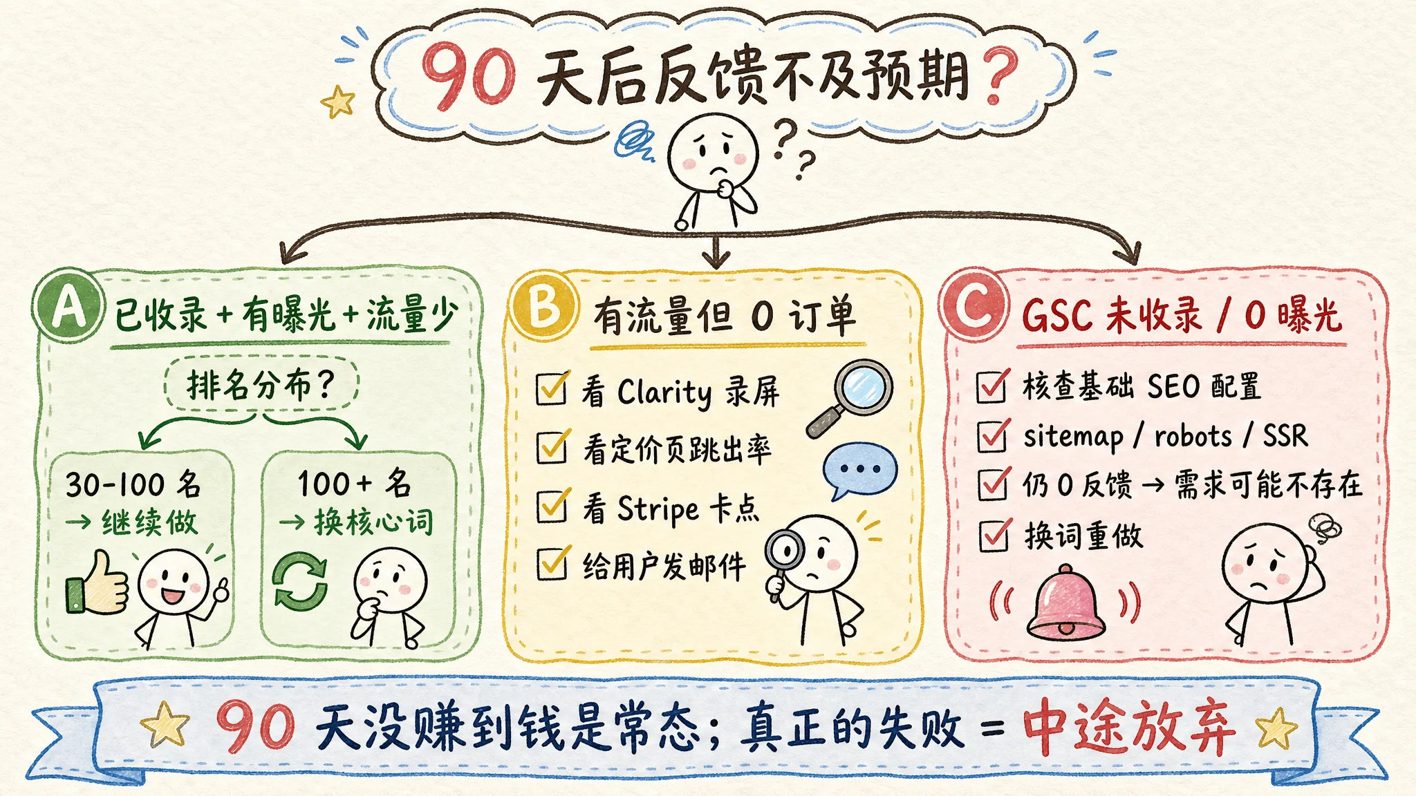 图 21:反馈不达预期 — 3 种情况决策